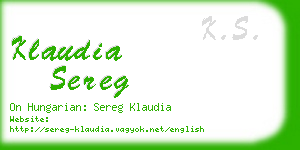 klaudia sereg business card